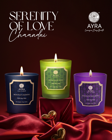 Chaandni | Serenity Of Love |Exquisite Patchouli/Royal Raat Rani/Moonlit Jasmine | Set of 3 Shot Glass