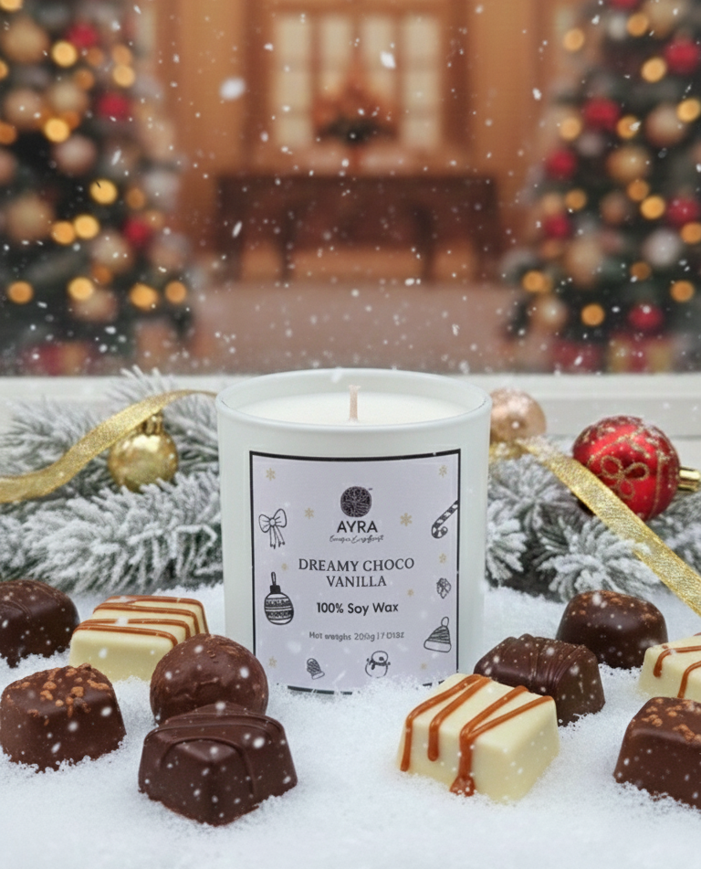 Dreamy Choco Vanilla | Christmas Candle | Big Glass