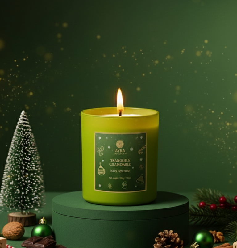 Tranquile Chamomile | Christmas Candle | Big Glass