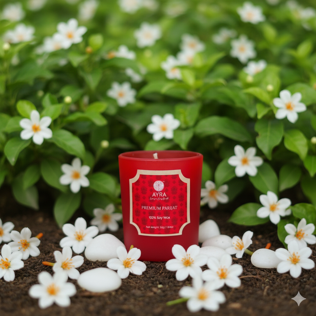 Premium Parijat Candle | Shot Glass
