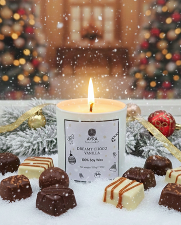 Dreamy Choco Vanilla | Christmas Candle | Big Glass
