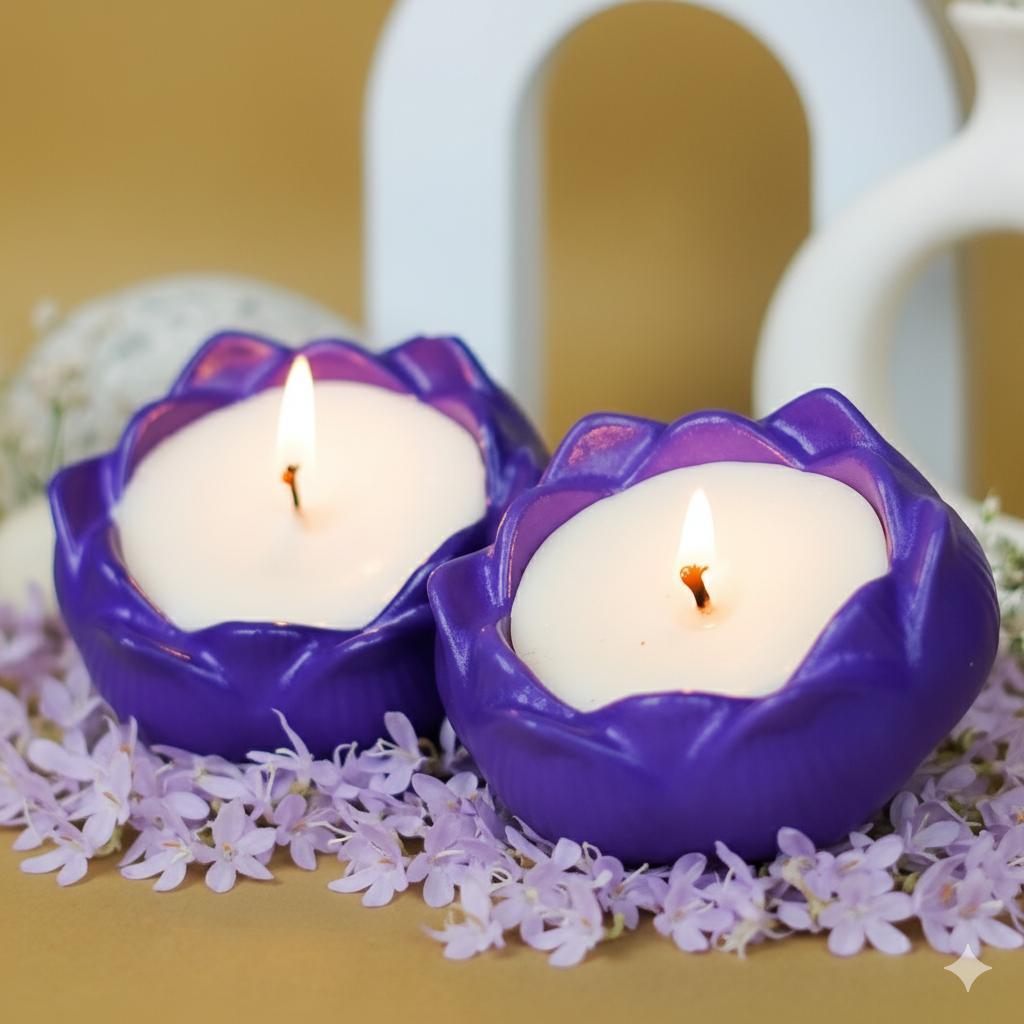 Exquisite Patchouli Candle | Lotus Set of 2