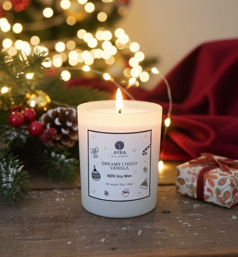 Christmas Candle | Set of 3 | Dreamy Choco Vanilla/Brewed Coffee/Tranquil Chamomile