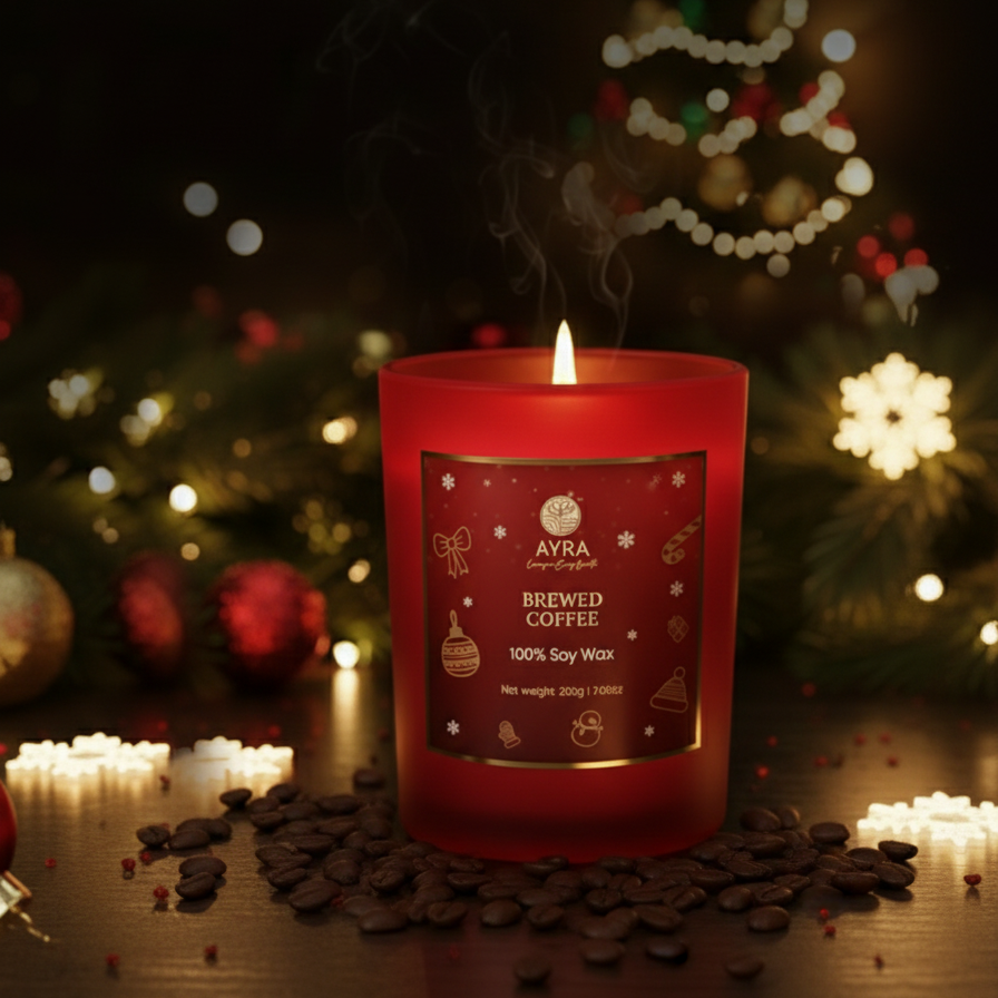 Brewed Coffee | Christmas Candle | Big Glass