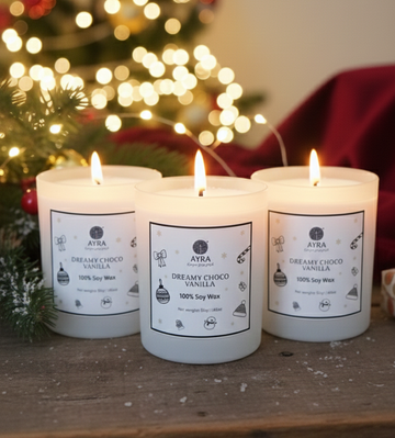 Dreamy Choco Vanilla | Christmas Candle | Set of 3