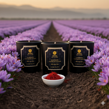 Kashmiri Zaffrani Kesar Candle | Set of 3