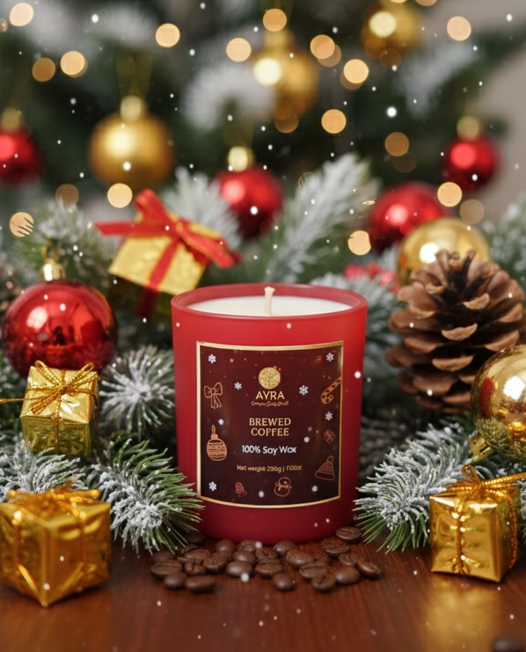 Brewed Coffee | Christmas Candle | Big Glass