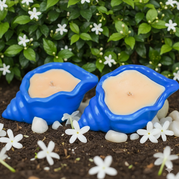 Moonlit Jasmine Candle | Shankh set of 2