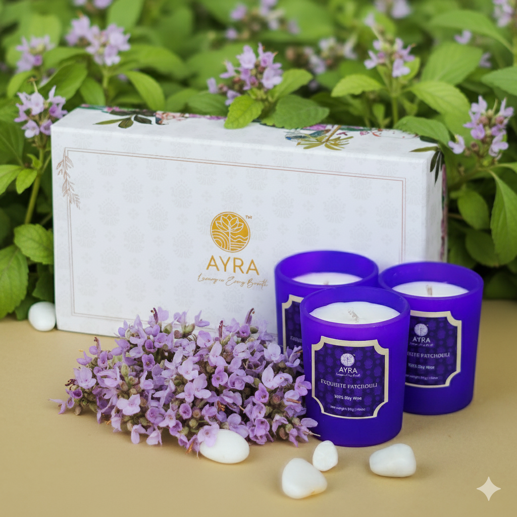 Exquisite Patchouli Candle | Set of 3