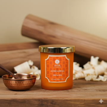 Divine Sandal Candle | Big Glass
