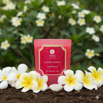 Golden Champa Candle | Shot Glass