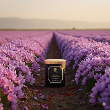 Kashmiri Zaffrani Kesar Candle | Big Glass