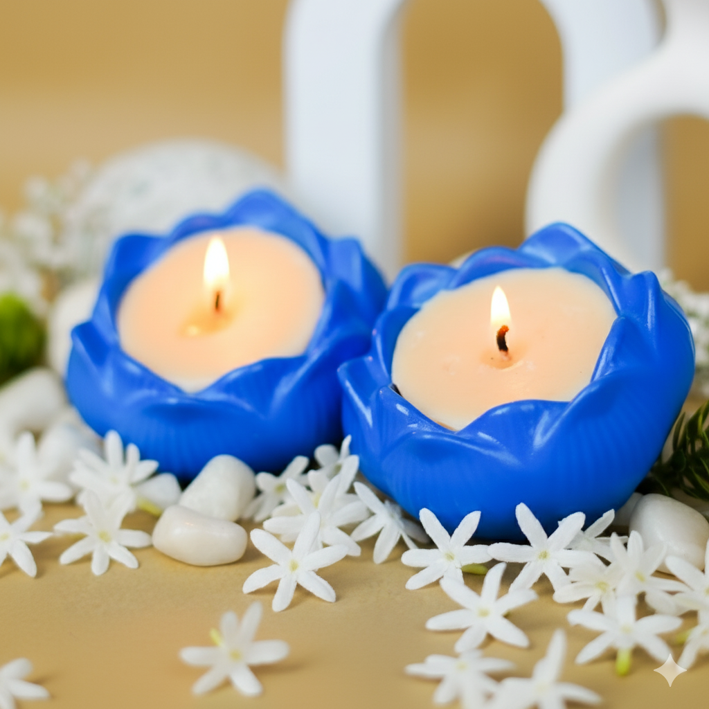 Moonlit Jasmine Candle | Lotus set of 2