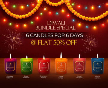 Candle | Set of 6 Shot Glass | 6 Days of Diwali