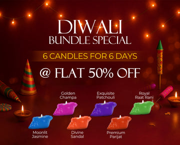 Candle | Set of 6 Shankh | 6 Days of Diwali