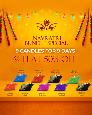 Candle | Set of 9 Shankh | Navdurga's Flames