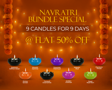 Candle | Set of 9 Lotus | Navdurga's Flames